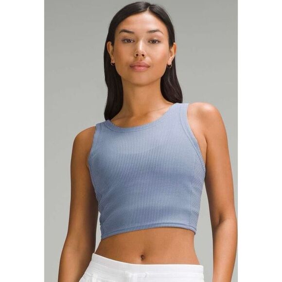 Womens Lululemon Ribbed Softstreme Cropped Tank Top - Picture 1 of 5